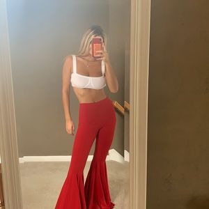 Red bell bottoms